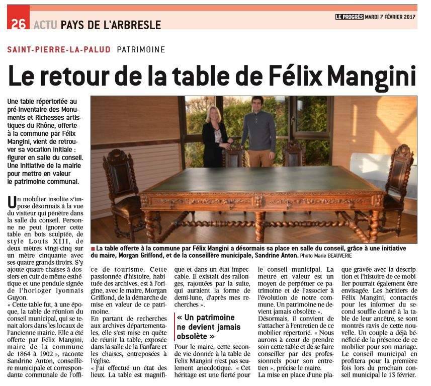 article-presse-table-félix-mangini-saint-pierre-la-palud-sandrine.anton.fayard.généalogiste